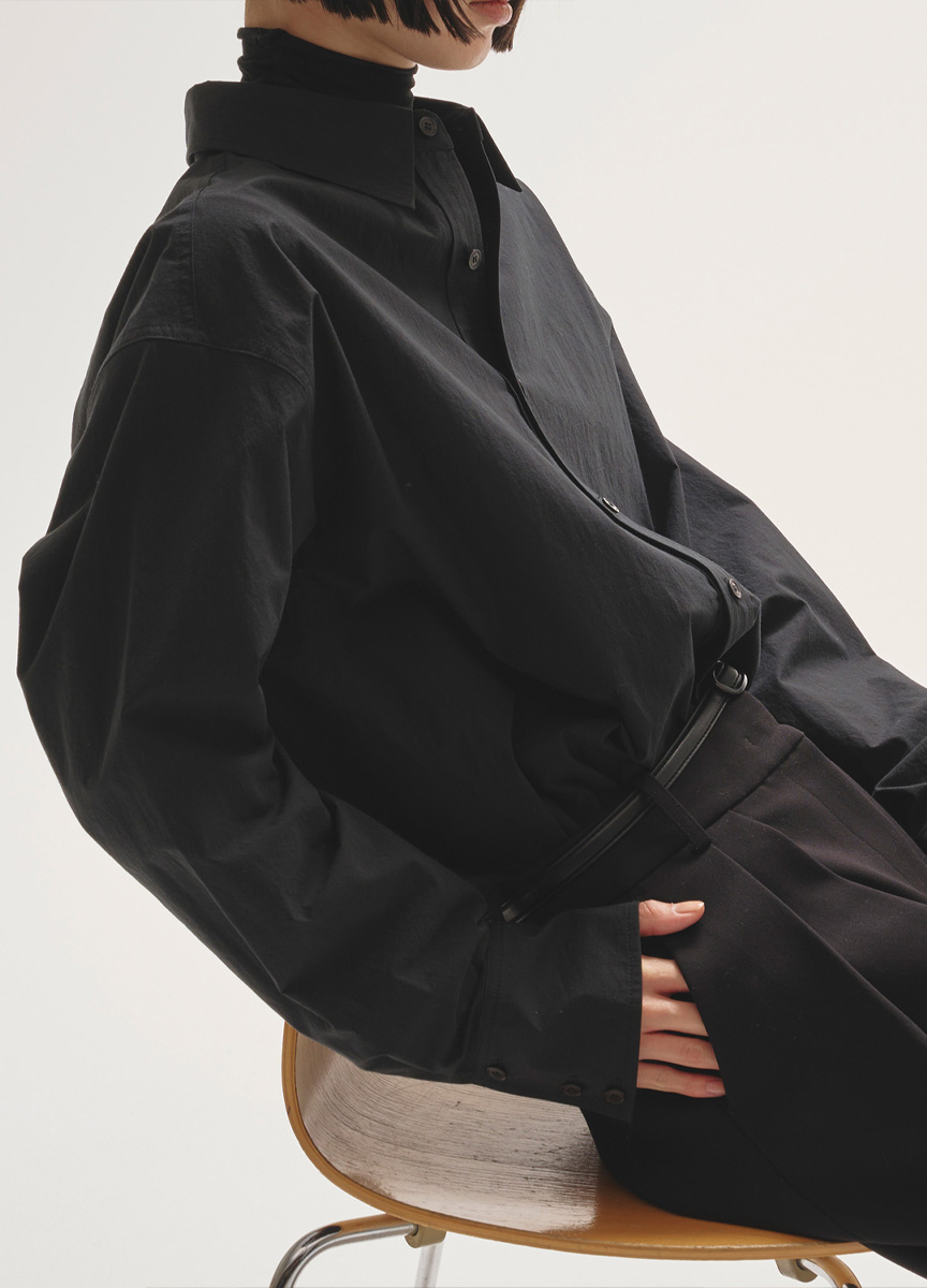 簡約質感長版襯衫